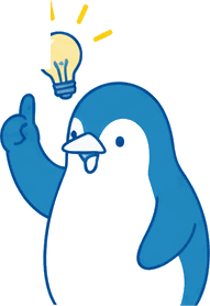 ひらめいたペンギン